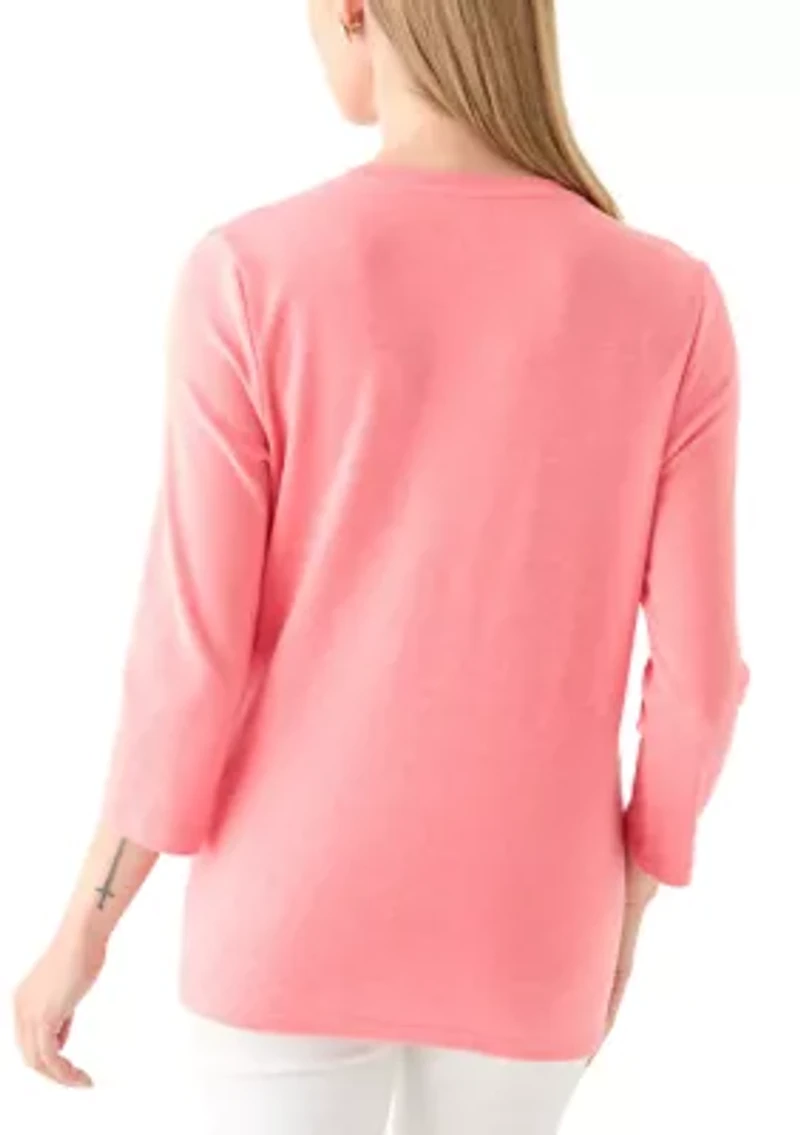 Petite Crew Neck Top