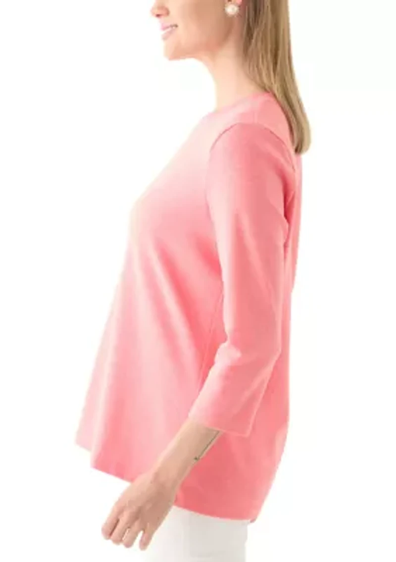 Petite Crew Neck Top