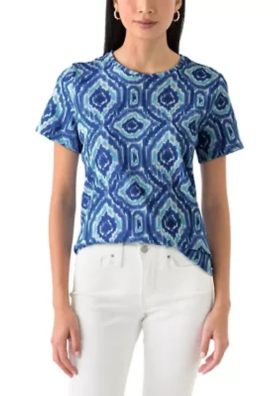 Petite Printed Crew Neck T-Shirt