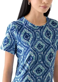 Petite Printed Crew Neck T-Shirt