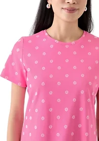 Petite Printed Crew Neck T-Shirt