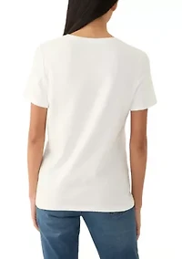 Petite Crew Neck Graphic T-Shirt