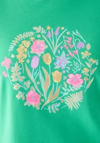 Petite Crew Neck Graphic T-Shirt