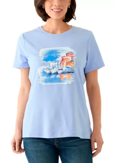 Petite Heather Graphic T-Shirt