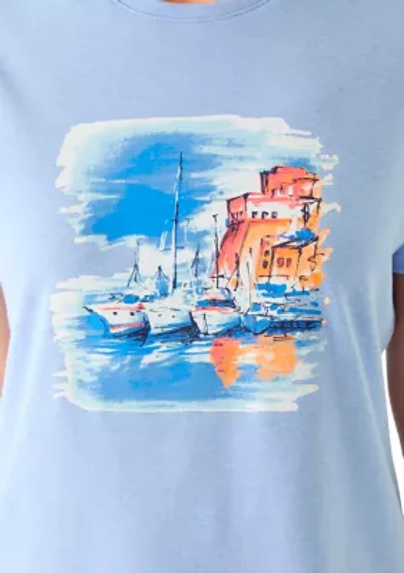 Petite Heather Graphic T-Shirt