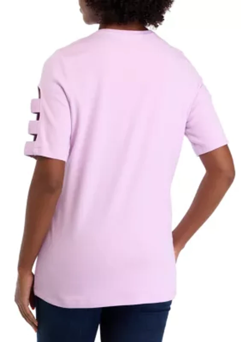 Petite Short Ladder Sleeve T-Shirt