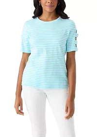 Petite Ladder Sleeve T-Shirt