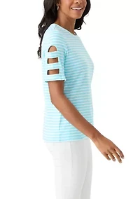 Petite Ladder Sleeve T-Shirt