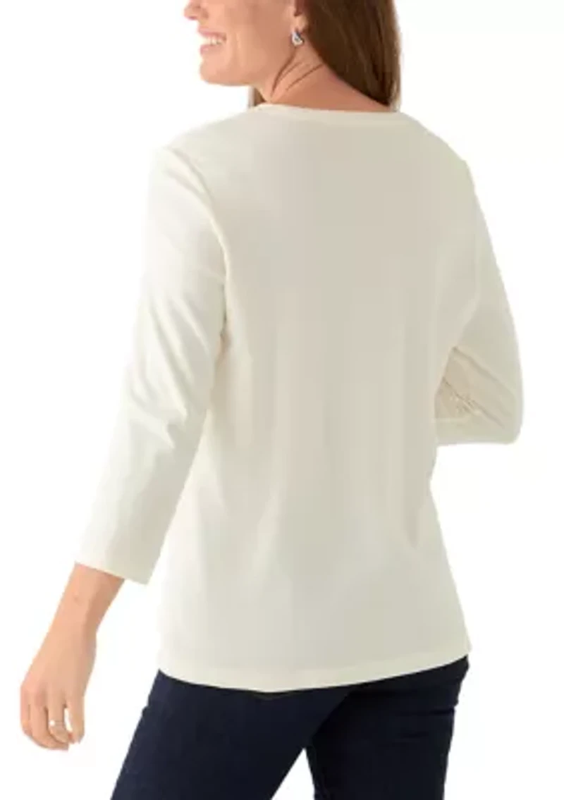 Petite 3/4 Sleeve T-Shirt