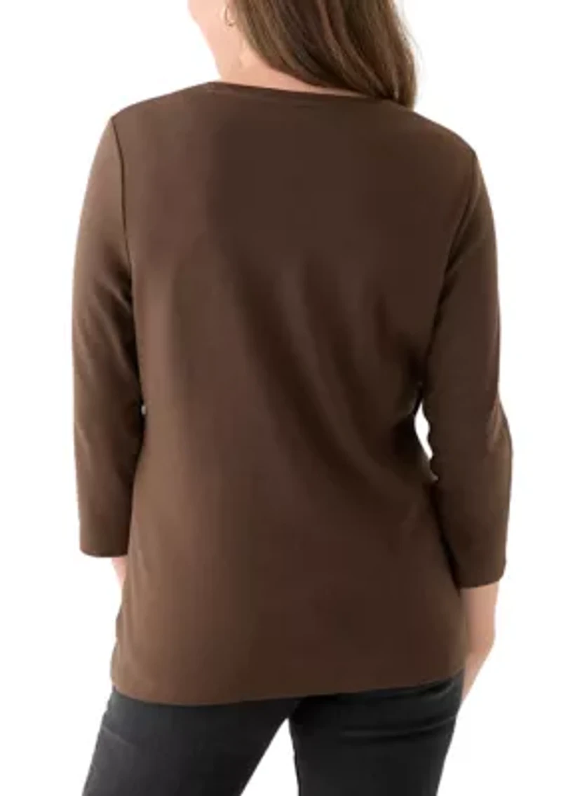 Petite 3/4 Sleeve T-Shirt