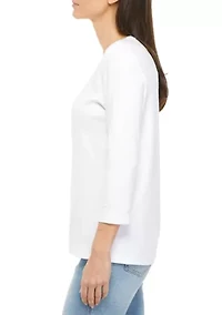 Women's 3/4 Sleeve Crew Neck T-Shirt