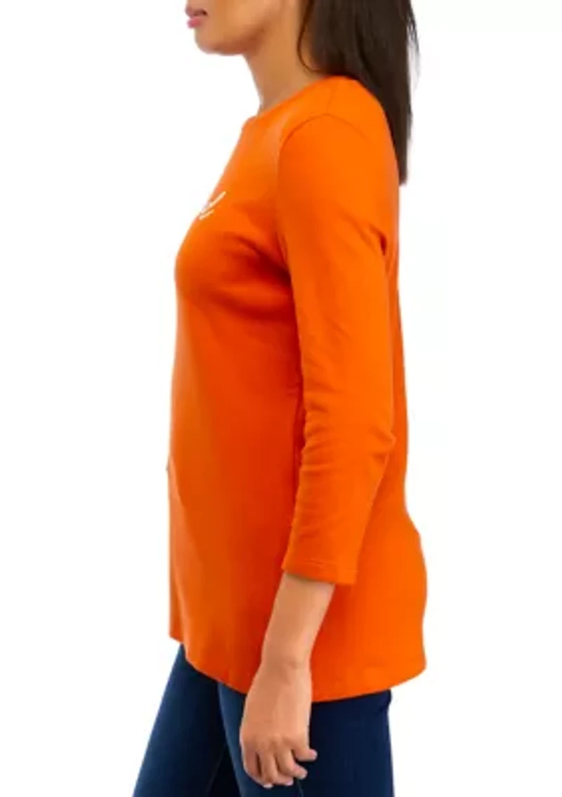 Women's 3/4 Sleeve Thankful Graphic T-Shirt