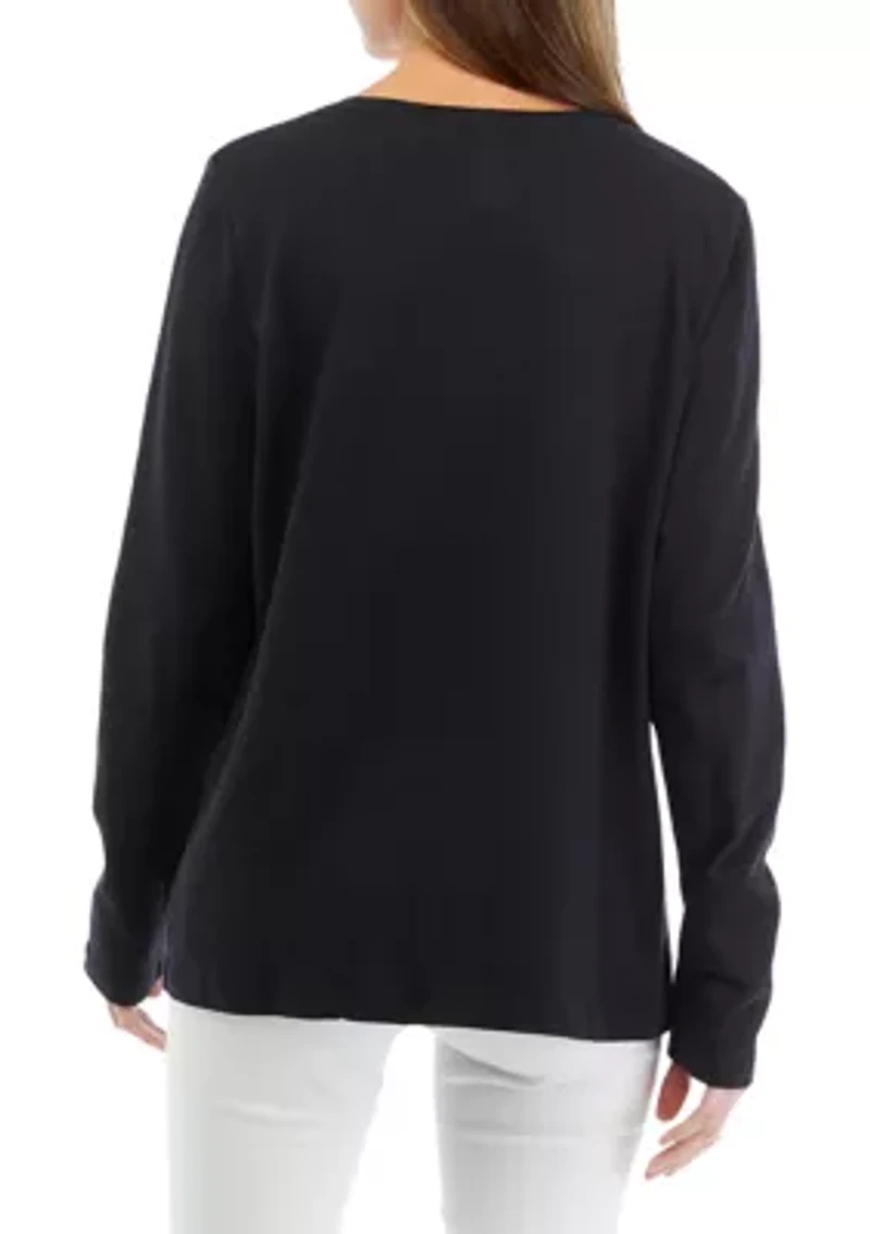 Women's Long Sleeve Solid T-Shirt