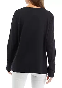 Women's Long Sleeve Solid T-Shirt