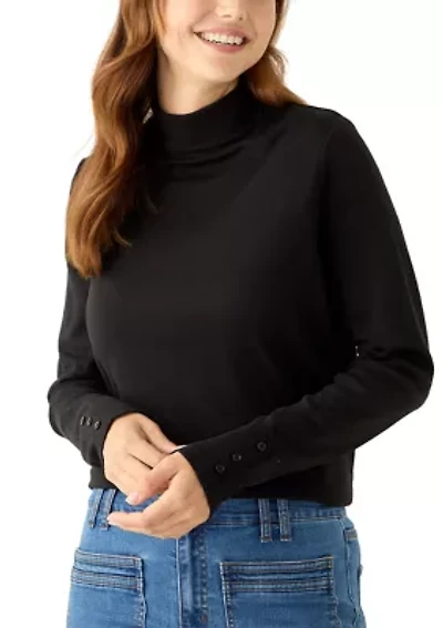 Women's Long Sleeve Mock Neck Top