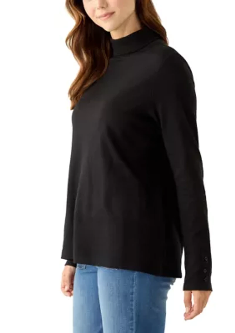 Women's Long Sleeve Mock Neck Top