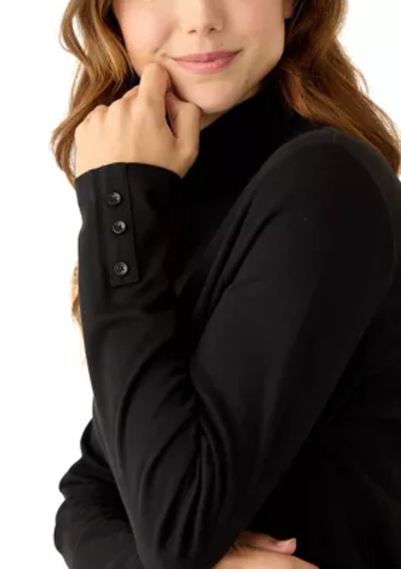 Women's Long Sleeve Mock Neck Top