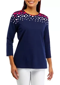 Women's Placement Printed Top