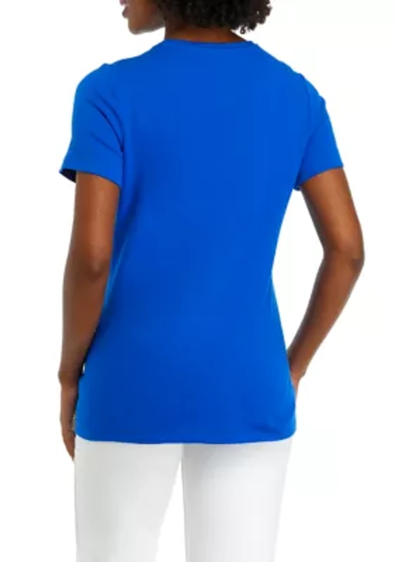 Women's Short Sleeve Crew Neck Graphic T-Shirt