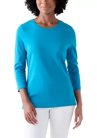 Women's 3/4 Sleeve Crew Neck T-Shirt