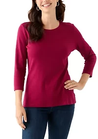 Women's 3/4 Sleeve Crew Neck T-Shirt
