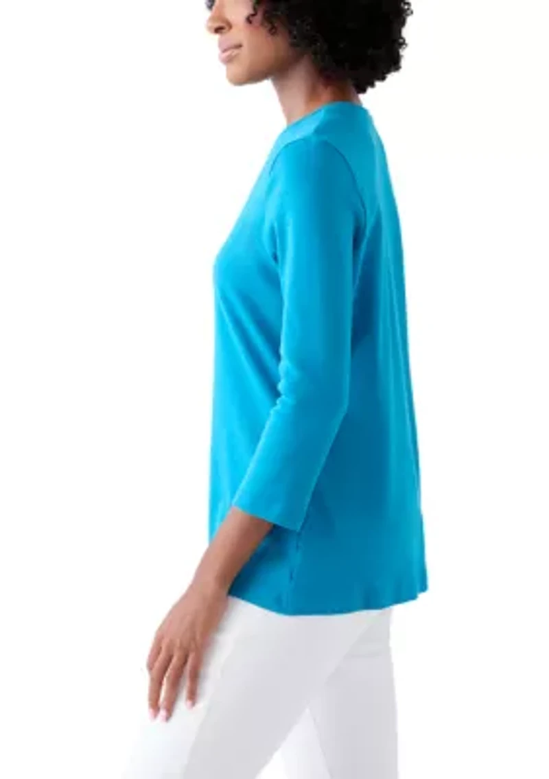 Women's 3/4 Sleeve Crew Neck T-Shirt