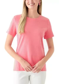 Women's Short Sleeve Crew Neck Heather T-Shirt