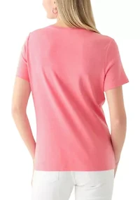 Women's Short Sleeve Crew Neck Heather T-Shirt