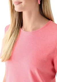 Women's Short Sleeve Crew Neck Heather T-Shirt