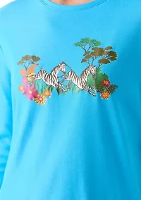 Women's 3/4 Sleeve Crew Neck Graphic T-Shirt