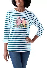 Women's Three-Quarter Sleeve Graphic Top
