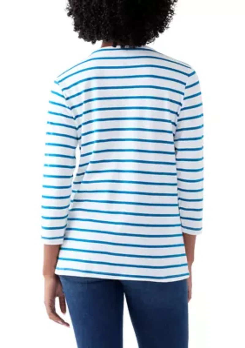 Women's Three-Quarter Sleeve Graphic Top