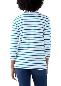 Women's Three-Quarter Sleeve Graphic Top