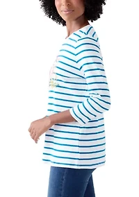 Women's Three-Quarter Sleeve Graphic Top