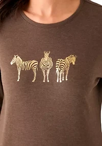 Women's 3/4 Sleeve Crew Neck Heather Graphic T-Shirt