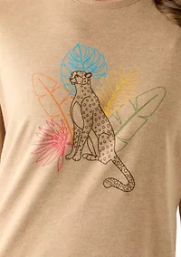 Women's 3/4 Sleeve Crew Neck Heather Graphic T-Shirt