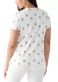 Women's Short Sleeve Crew Neck Printed T-Shirt