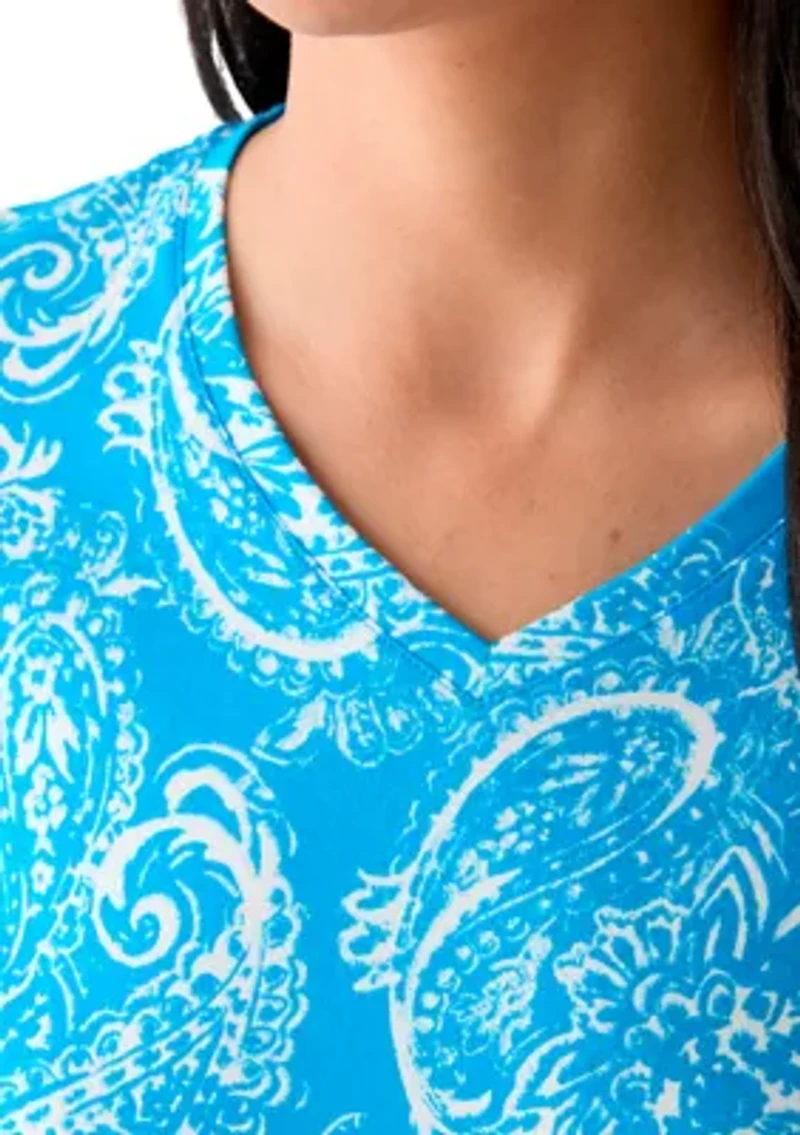 Women's Printed V-Neck Top