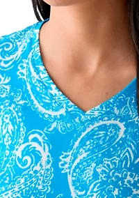 Women's Printed V-Neck Top