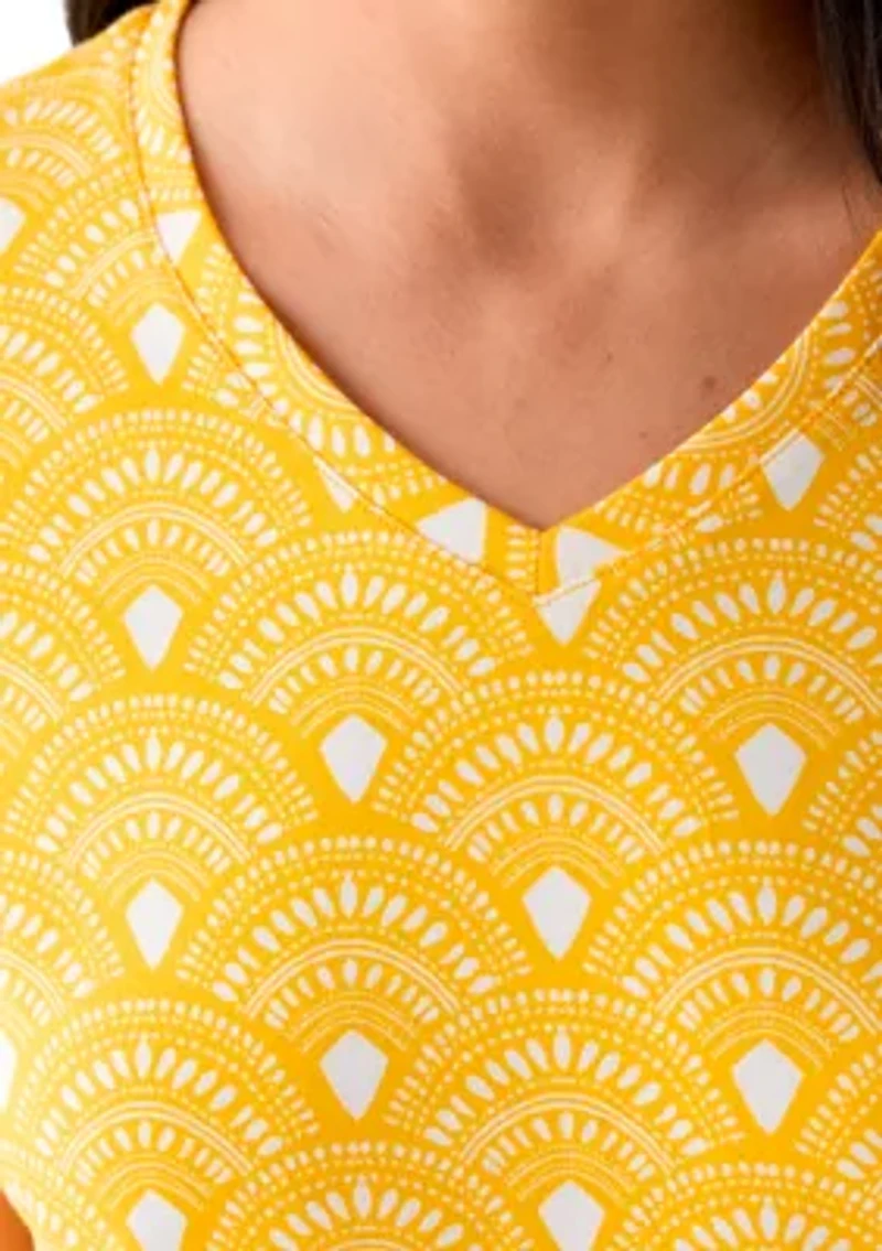 Women's Printed V-Neck Top