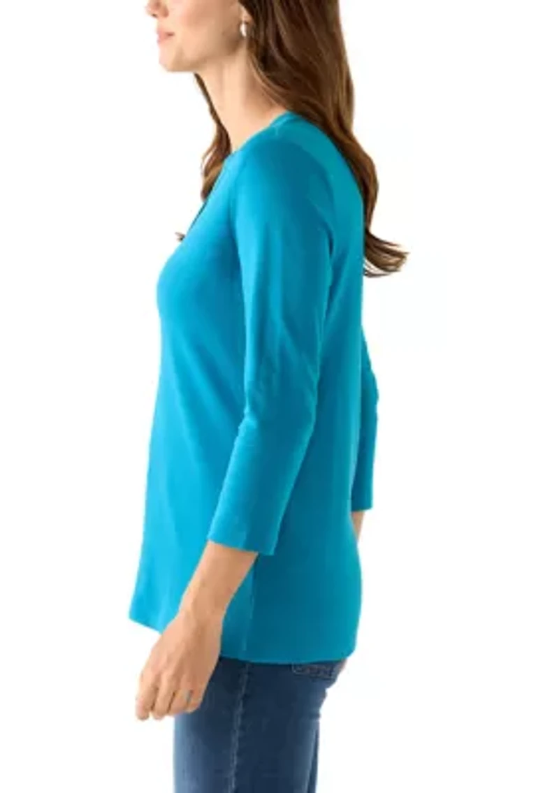 Women's Three Quarter Henley Shirt