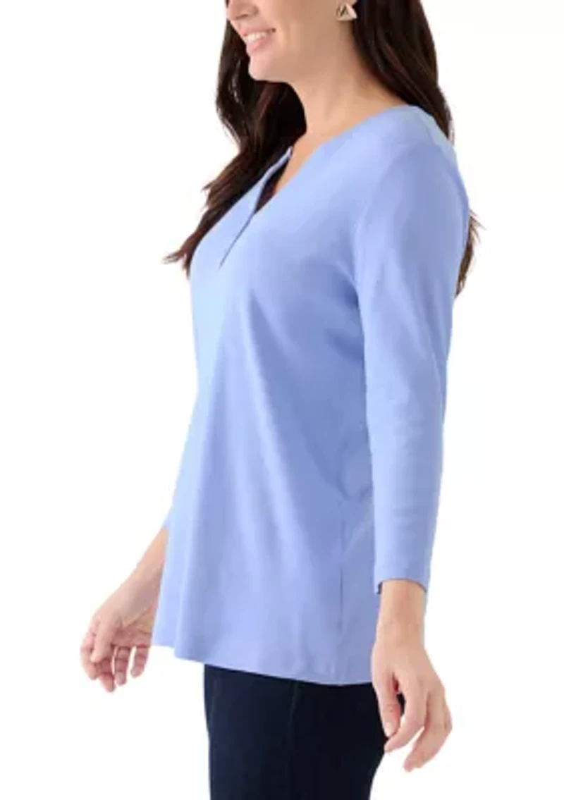 Women's Three Quarter Henley Shirt