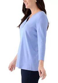 Women's Three Quarter Henley Shirt