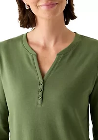 Women's Three Quarter Henley Shirt