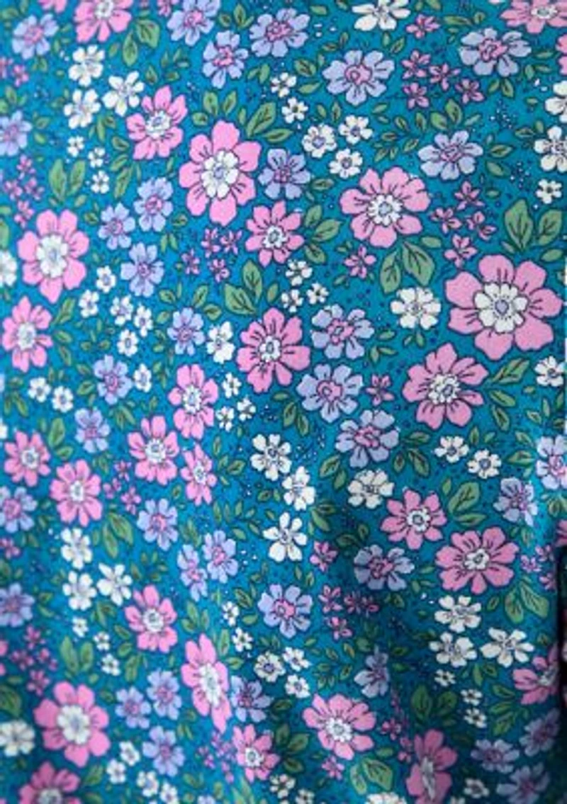 Women's 3/4 Sleeve Printed Henley Shirt