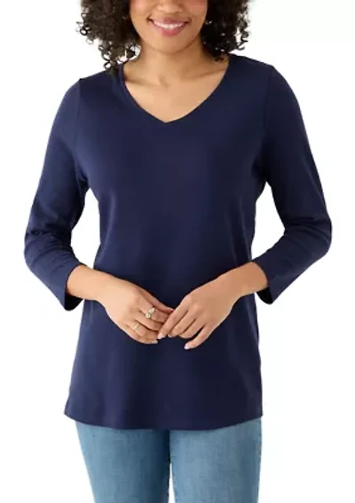 Women's 3/4 Sleeve V-Neck T-Shirt