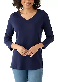 Women's 3/4 Sleeve V-Neck T-Shirt