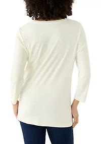 Women's 3/4 Sleeve V-Neck T-Shirt