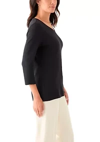 Women's 3/4 Sleeve V-Neck T-Shirt