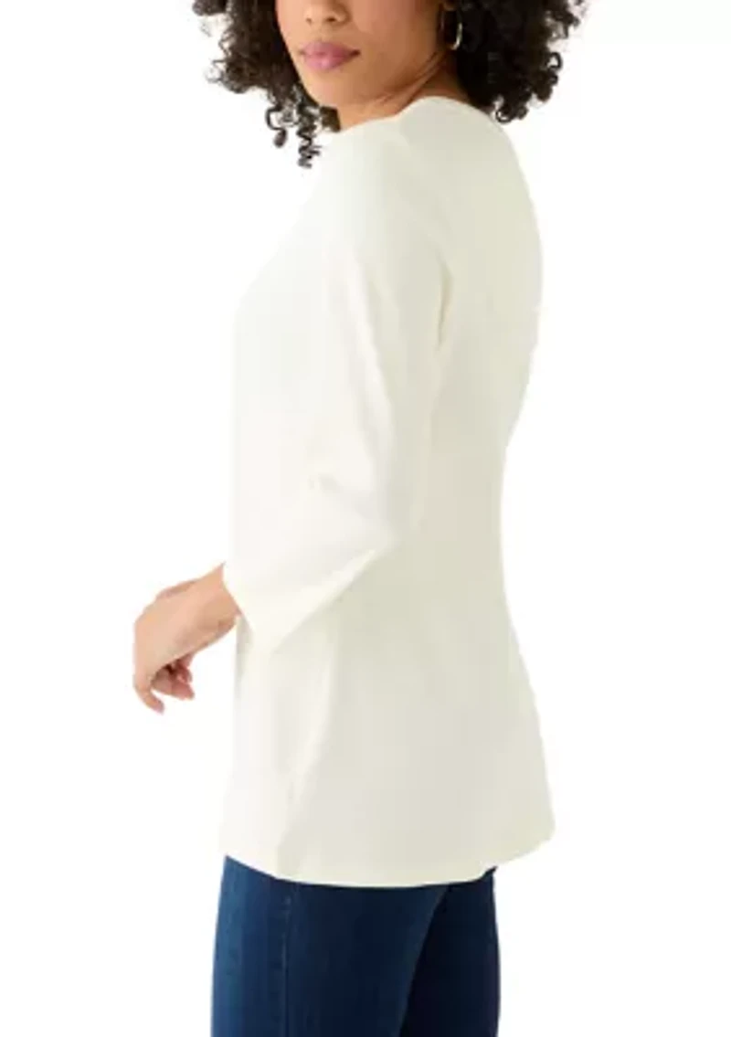 Women's 3/4 Sleeve V-Neck T-Shirt